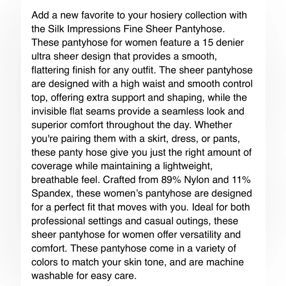 Silk Impressions Ultra Fine‎ Sheer Tights! Size XXXL! New in original packaging!